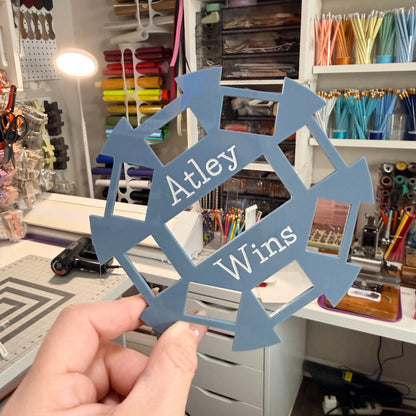 Personalized Acrylic Dominos Train Hub, Mexican Train Game Piece Set