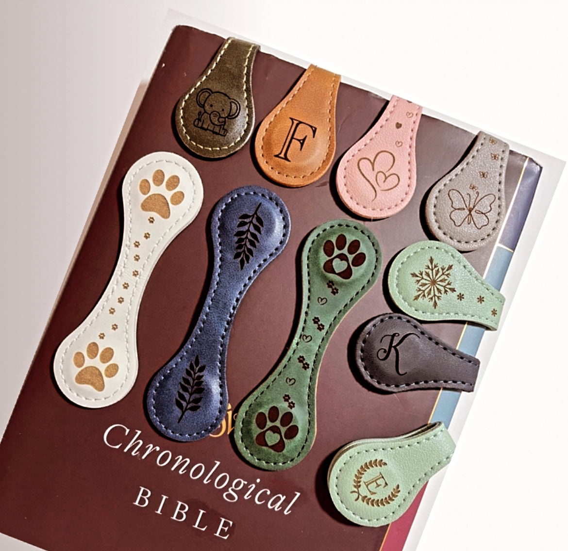 Bookmarks ~ Leather Custom Engraved magnet gifts for teachers, book lovers & friends. Choose from our designs or make your own.  20 + colors