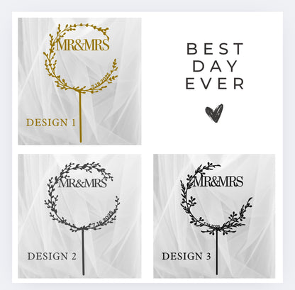 Wedding Cake Topper ~ Acrylic Mr & Mrs. Wedding