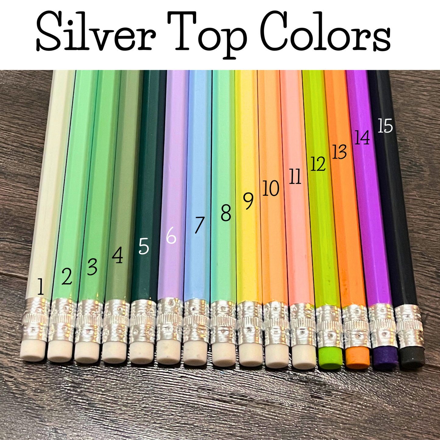 Pencils ~  Personalized Engraved in 30+ Color Choices.