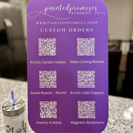 Large QR Code Signs ~ Engraved Acrylic