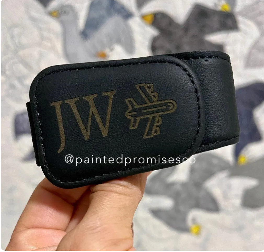 Sunglasses Visor Clip ~ Leather Engraved