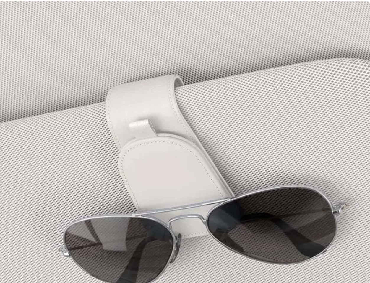 Sunglasses Visor Clip ~ Leather Engraved