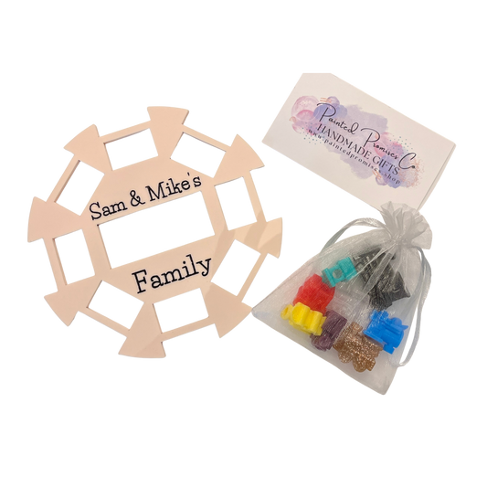 Personalized Acrylic Dominos Train Hub, Mexican Train Game Piece Set