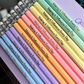 Pencils ~  Personalized Engraved in 30+ Color Choices.