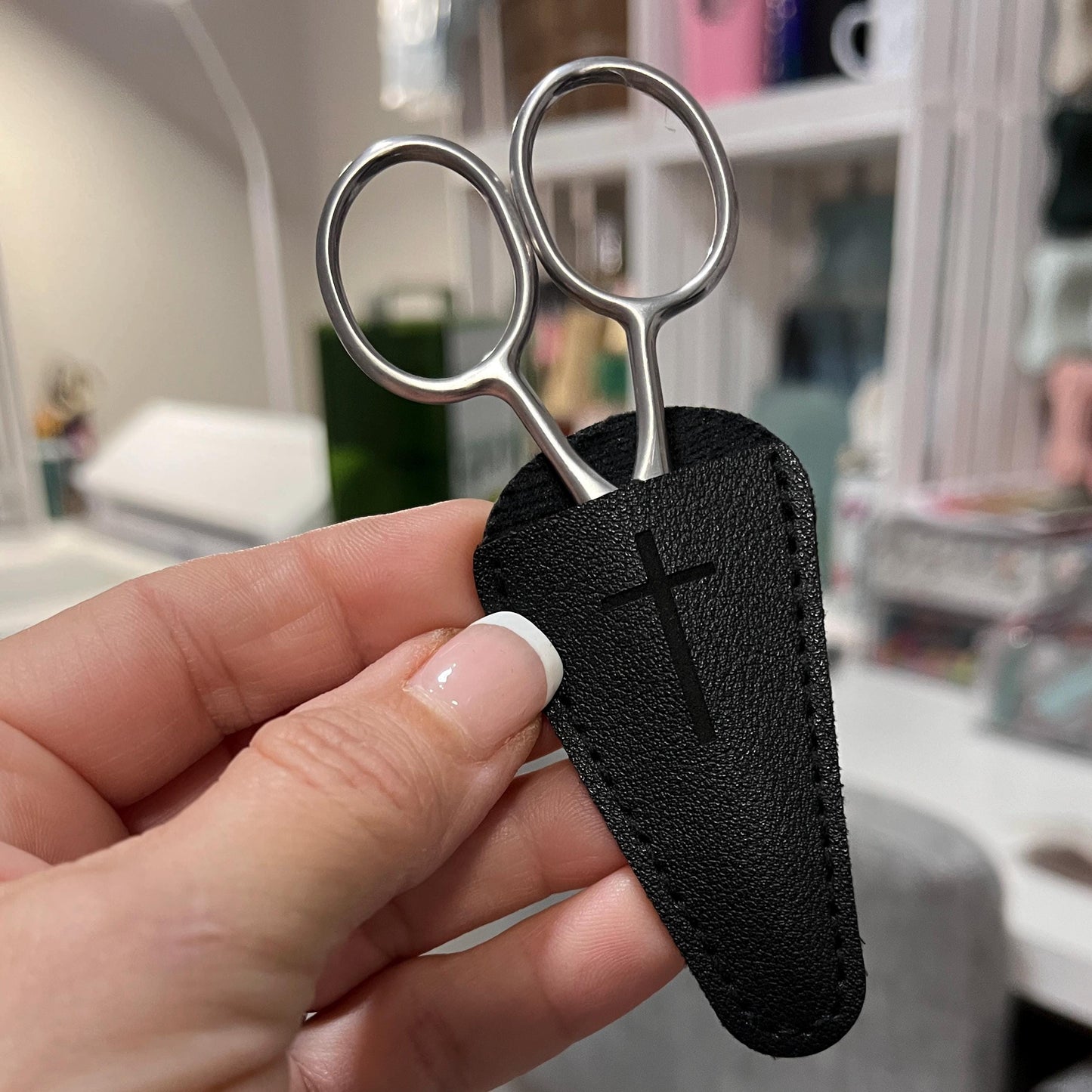 Scissor Sheath: Personalized PU Leatherette Scissor Tip Protector