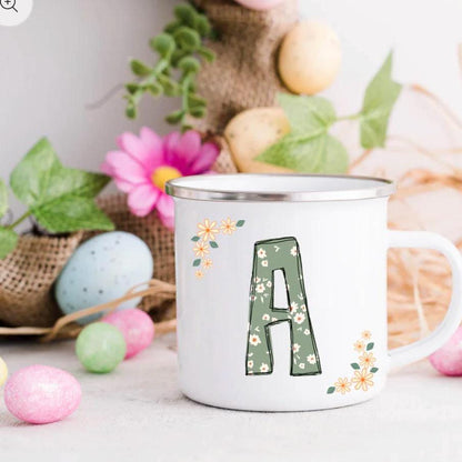 Custom Enamel Camp Mug ~ Add Your Name to any design. Perfect Gift for all ages with three size options.