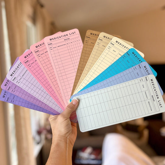 Medication List and Prescription Schedule Set of 3, Card Stock Medication Logs, Record and Organize Prescriptions Lists All In One Place.