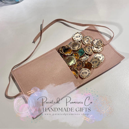 Personalized Round Mini Tag Charm for necklace, 18K Gold Plated, Silver Stainless Steel & Rose Gold designs. 16 mm engraved charm tag.