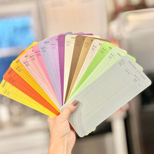 2025 Reading Log Bookmark Set, Book Goal List. Set of 3 Card Stock Book Reading Goal bookmarks, Record your Reading Goals & Rate your books.