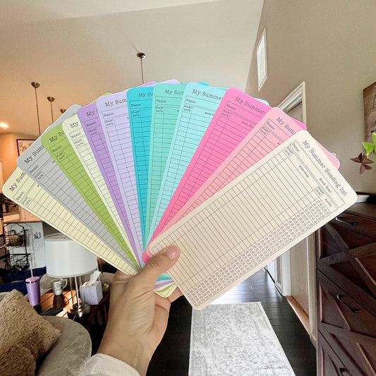 My Summer Reading List, Book Goal List. Set of 3 Card Stock Book Reading Goal bookmarks, Record your Summer Reading Goals & Rate your books.