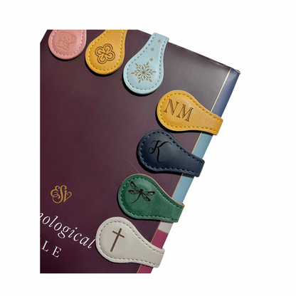 Bookmarks ~ Leather Engraved Magnetic